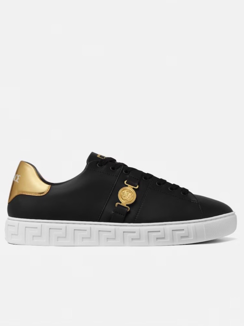 Greca Leather Sneakers